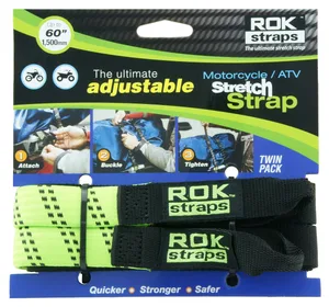 ROK Straps ROK-ST 450 MC HD 60 1 BLACK/ORG.STRIPES NOIR/ORG