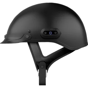 CAVALRY 2 HALF HELMET MESH MATTE BLACK — Left Side
