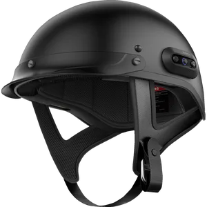 CAVALRY 2 HALF HELMET MESH MATTE BLACK — Left Side