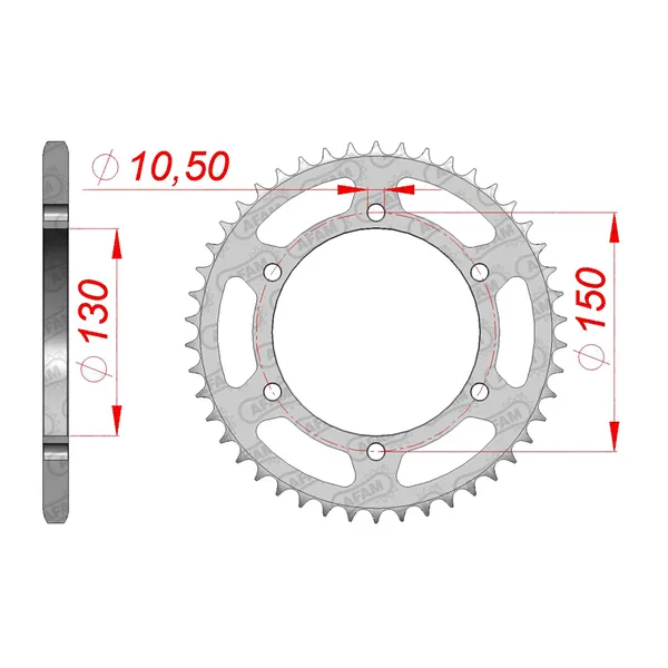 REAR SPROCKET YAM FZ6R (09-14) 12604-46
