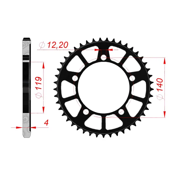 AFAM SPROCKET 525 ACIER 45T BMW S1000RR 2019 OE