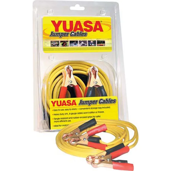 YUASA JUMPER CABLES 8FT 8-GAUGE.