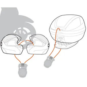 KS220 LOCK WITH RETRACTABLE WIRE