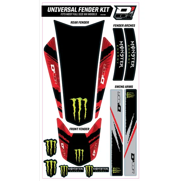 UNIVERSAL FENDER TRIM KIT RED MONSTER