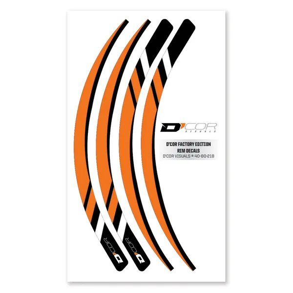 RIM DECALS ORANGE 4 PC SET