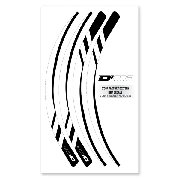 RIM DECALS WHITE 4 PC SET